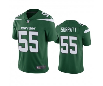 Men's New York Jets #55 Chazz Surratt Green Vapor Untouchable Limited Stitched Jersey