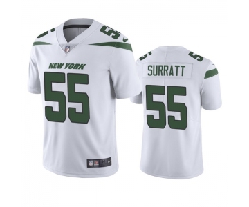 Men's New York Jets #55 Chazz Surratt White Vapor Untouchable Limited Stitched Jersey