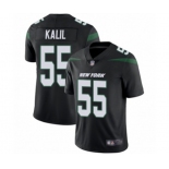 Men's New York Jets #55 Ryan Kalil Black Alternate Vapor Untouchable Limited Player Football Jersey