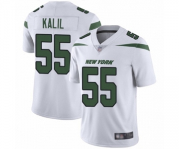 Men's New York Jets #55 Ryan Kalil White Vapor Untouchable Limited Player Football Jersey