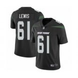 Men's New York Jets #61 Alex Lewis Black Alternate Vapor Untouchable Limited Player Football Jersey