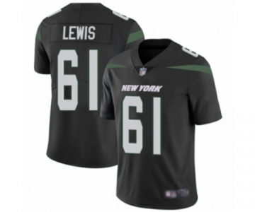 Men's New York Jets #61 Alex Lewis Black Alternate Vapor Untouchable Limited Player Football Jersey