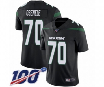 Men's New York Jets #70 Kelechi Osemele Black Alternate Vapor Untouchable Limited Player 100th Season Football Jersey