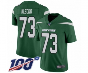 Men's New York Jets #73 Joe Klecko Green Team Color Vapor Untouchable Limited Player 100th Season Football Jersey