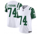 Men's New York Jets #74 Olu Fashanu White 2024 Classic Alternate Vapor F.U.S.E. Limited Stitched Football Jersey