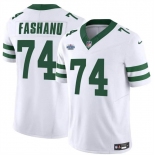 Men's New York Jets #74 Olu Fashanu White 2024 F.U.S.E. With Draft Patch Vapor Limited Stitched Jersey