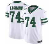 Men's New York Jets #74 Olu Fashanu White 2024 F.U.S.E. With Draft Patch Vapor Limited Stitched Jersey