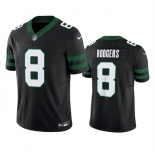 Men's New York Jets #8 Aaron Rodgers Black 2024 F.U.S.E. Vapor Limited Football Stitched Jersey