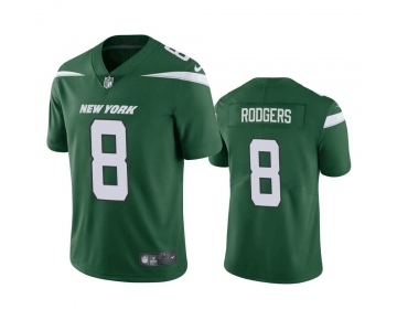 Men's New York Jets #8 Aaron Rodgers Green Vapor Untouchable Limited Stitched Jersey