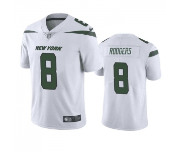 Men's New York Jets #8 Aaron Rodgers White Vapor Untouchable Limited Stitched Jersey