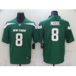 Men's New York Jets #8 Elijah Moore Nike Gotham Green 2021 NFL Draft Pick Player Leopard Limited Jersey