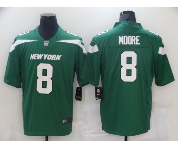 Men's New York Jets #8 Elijah Moore Nike Gotham Green 2021 NFL Draft Pick Player Leopard Limited Jersey