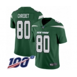 Men's New York Jets #80 Wayne Chrebet Green Team Color Vapor Untouchable Limited Player 100th Season Football Jersey