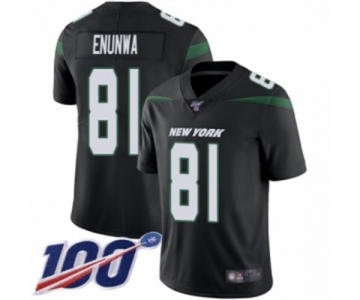 Men's New York Jets #81 Quincy Enunwa Black Alternate Vapor Untouchable Limited Player 100th Season Football Jersey