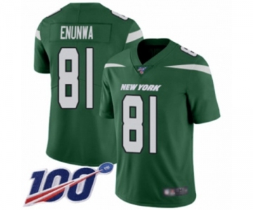 Men's New York Jets #81 Quincy Enunwa Green Team Color Vapor Untouchable Limited Player 100th Season Football Jersey