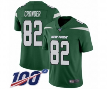 Men's New York Jets #82 Jamison Crowder Green Team Color Vapor Untouchable Limited Player 100th Season Football Jersey