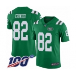 Men's New York Jets #82 Jamison Crowder Limited Green Rush Vapor Untouchable 100th Season Football Jersey