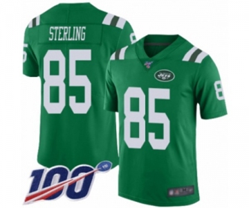 Men's New York Jets #85 Neal Sterling Limited Green Rush Vapor Untouchable 100th Season Football Jersey