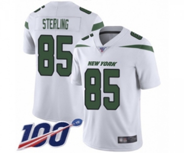 Men's New York Jets #85 Neal Sterling White Vapor Untouchable Limited Player 100th Season Football Jersey