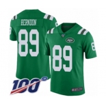 Men's New York Jets #89 Chris Herndon Limited Green Rush Vapor Untouchable 100th Season Football Jersey