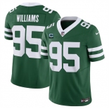 Men's New York Jets #95 Quinnen Williams Green 2024 F.U.S.E. With 2-Star C Patch Vapor Limited Stitched Jersey