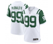 Men's New York Jets #99 Will McDonald IV White Classic Alternate VaporLimited Football Stitched Jersey