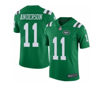 Men's Nike New York Jets #11 Robby Anderson Limited Green Rush NFL Jersey