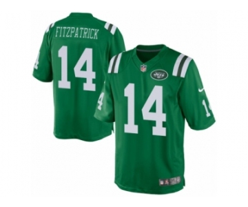 Men's Nike New York Jets #14 Ryan Fitzpatrick Limited Green Rush NFL Jersey