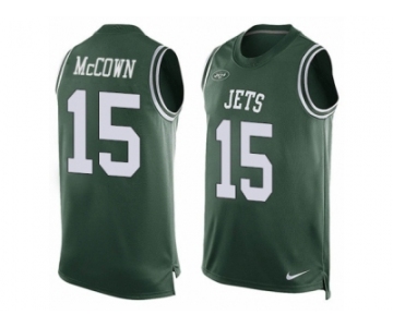 Men's Nike New York Jets #15 Josh McCown Limited Green Player Name & Number Tank Top NFL Jersey