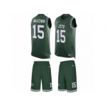 Men's Nike New York Jets #15 Josh McCown Limited Green Tank Top Suit NFL Jersey