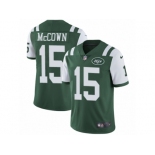 Men's Nike New York Jets #15 Josh McCown Vapor Untouchable Limited Green Team Color NFL Jersey