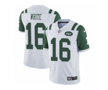 Men's Nike New York Jets #16 Myles White White Vapor Untouchable Limited Player NFL Jersey