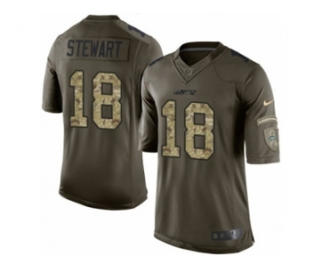 Men's Nike New York Jets #18 ArDarius Stewart Limited Green Salute to Service NFL Jersey