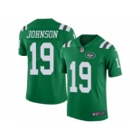 Men's Nike New York Jets #19 Keyshawn Johnson Limited Green Rush NFL Jersey