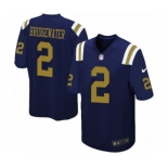 Men's Nike New York Jets #2 Teddy Bridgewater Game Navy Blue Alternate NFL Jersey - 副本