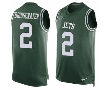 Men's Nike New York Jets #2 Teddy Bridgewater Limited Green Player Name & Number Tank Top NFL Jersey