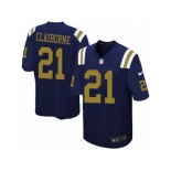 Men's Nike New York Jets #21 Morris Claiborne Limited Navy Blue Alternate NFL Jersey