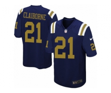 Men's Nike New York Jets #21 Morris Claiborne Limited Navy Blue Alternate NFL Jersey