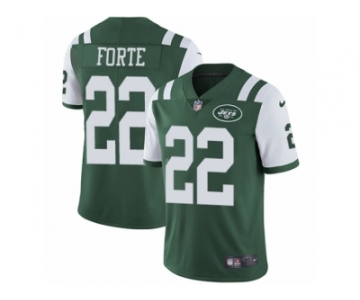 Men's Nike New York Jets #22 Matt Forte Vapor Untouchable Limited Green Team Color NFL Jersey