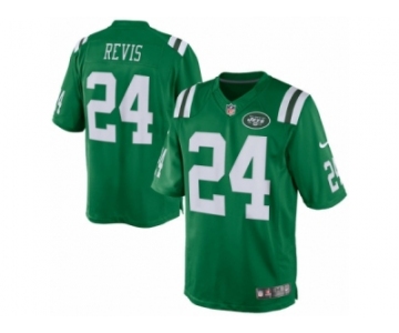 Men's Nike New York Jets #24 Darrelle Revis Limited Green Rush NFL Jersey