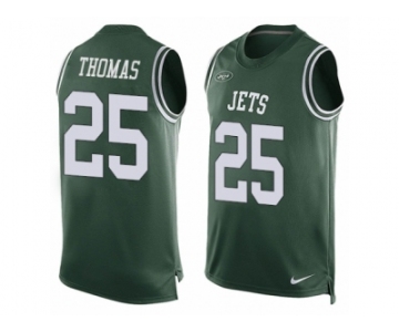 Men's Nike New York Jets #25 Shamarko Thomas Limited Green Player Name & Number Tank Top NFL Jersey