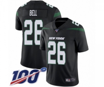 Men's Nike New York Jets #26 Le'Veon Bell Black Alternate Vapor Untouchable Limited Player 100th Season NFL Jersey