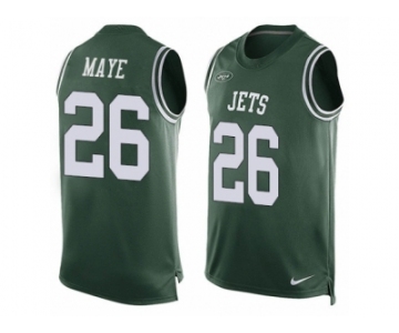 Men's Nike New York Jets #26 Marcus Maye Limited Green Player Name & Number Tank Top NFL Jersey