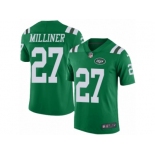 Men's Nike New York Jets #27 Dee Milliner Limited Green Rush NFL Jersey