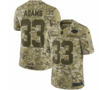 Men's Nike New York Jets #33 Jamal Adams Limited Camo 2018 Salute to Service NFL Jersey