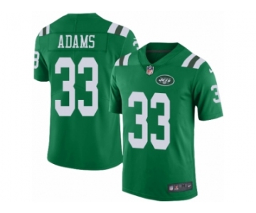 Men's Nike New York Jets #33 Jamal Adams Limited Green Rush NFL Jersey