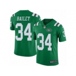 Men's Nike New York Jets #34 Dion Bailey Limited Green Rush NFL Jersey