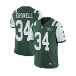 Men's Nike New York Jets #34 Isaiah Crowell Green Team Color Vapor Untouchable Limited Player NFL Jersey