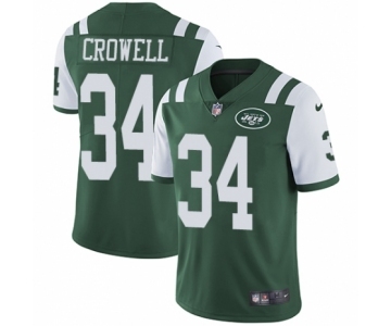 Men's Nike New York Jets #34 Isaiah Crowell Green Team Color Vapor Untouchable Limited Player NFL Jersey