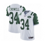 Men's Nike New York Jets #34 Isaiah Crowell White Vapor Untouchable Limited Player NFL Jersey